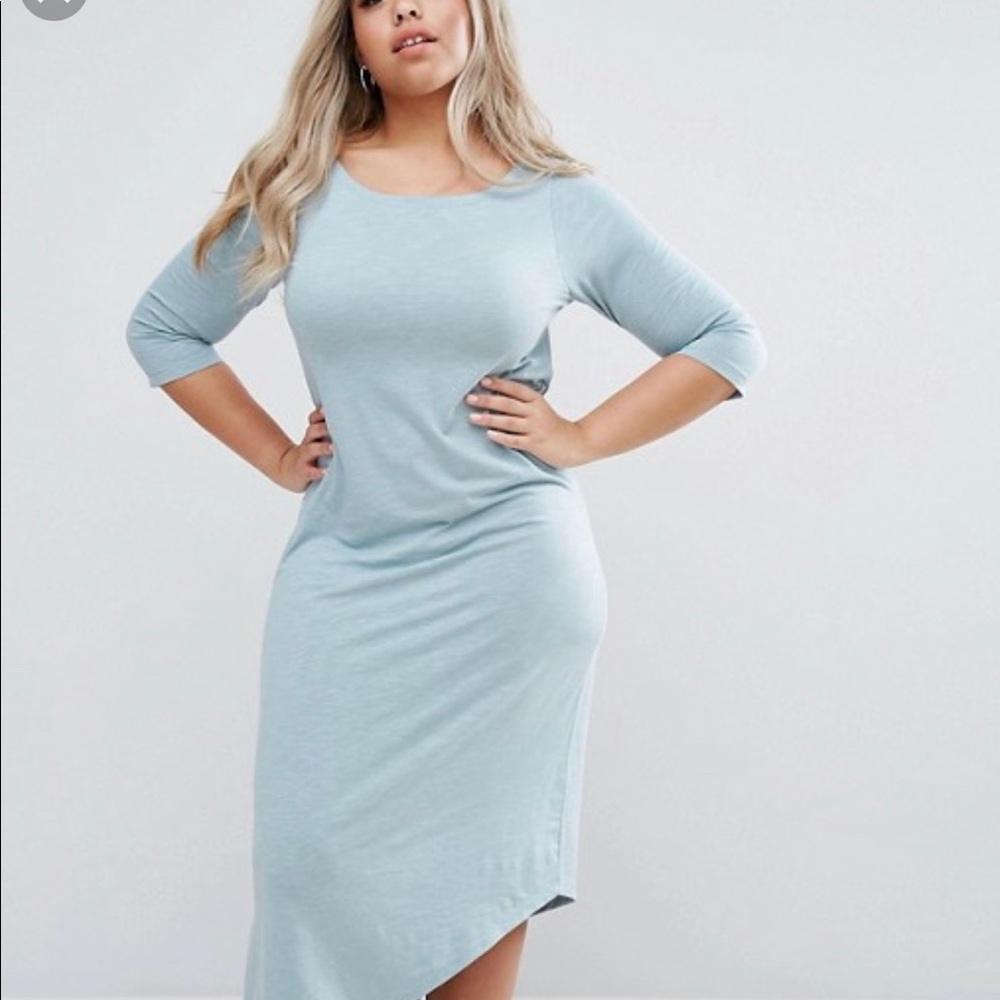 Asos Curve Junarose asymmetrical jersey dress
